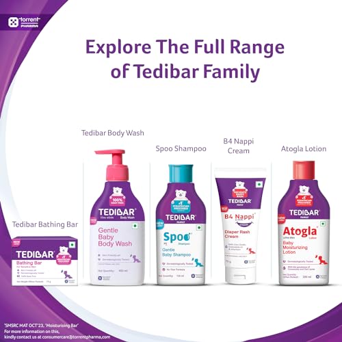 Spoo Shampoo No-Tear Formula Baby Shampoo 125Ml From Tedibar Family | Gentle On Scalp | No. 1 Pediatrician Prescribed Anti Seborrheic Shampoo* - By Torrent Pharma