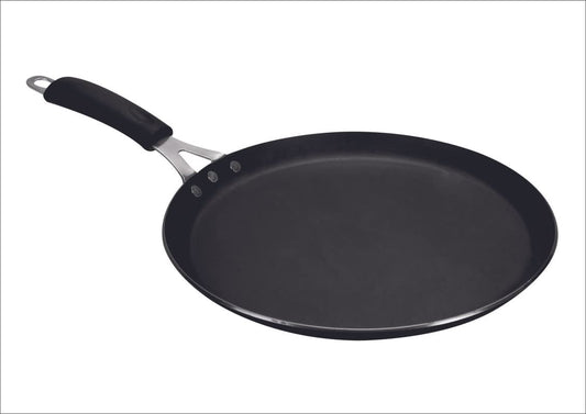 AJANTA Iron DOSA TAWA (11 inch, 3 MM Thickness) for Dosa/Roti/chapati| Gas and Induction Friendly | Non Toxic | Naturally Nonstick| Pure Iron Cookware