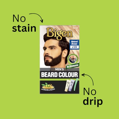 Bigen Men's Beard Color Natural Brown (B104) 20gm+20gm=40gm