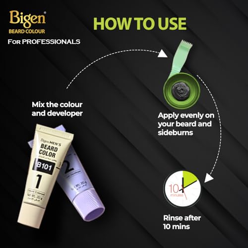 Bigen Professional Beard colour B103 Dark Brown| Leaves no Stains, 40g+40g