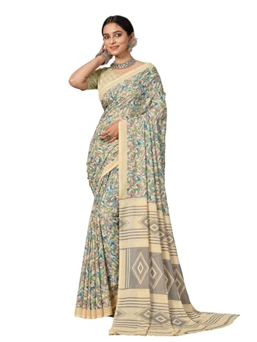 YELLOW Fancy Designer Festive collection printed Sari Sari for women
