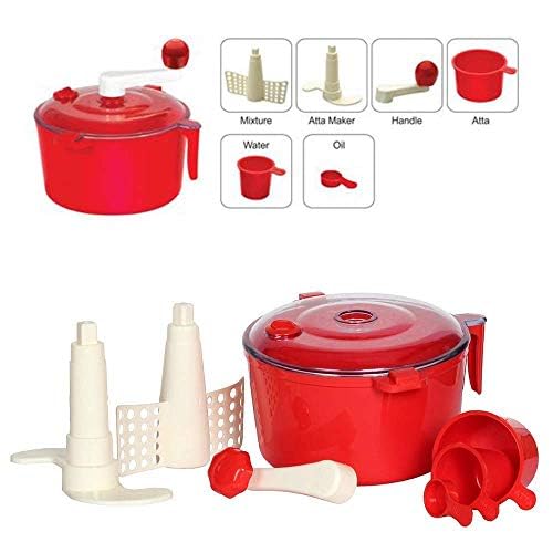Atta maker Dough maker Roti maker Atta kneader Roti dough maker Manual dough maker Atta maker with bowl Automatic roti maker (MULTICOLOR | PLASTIC)