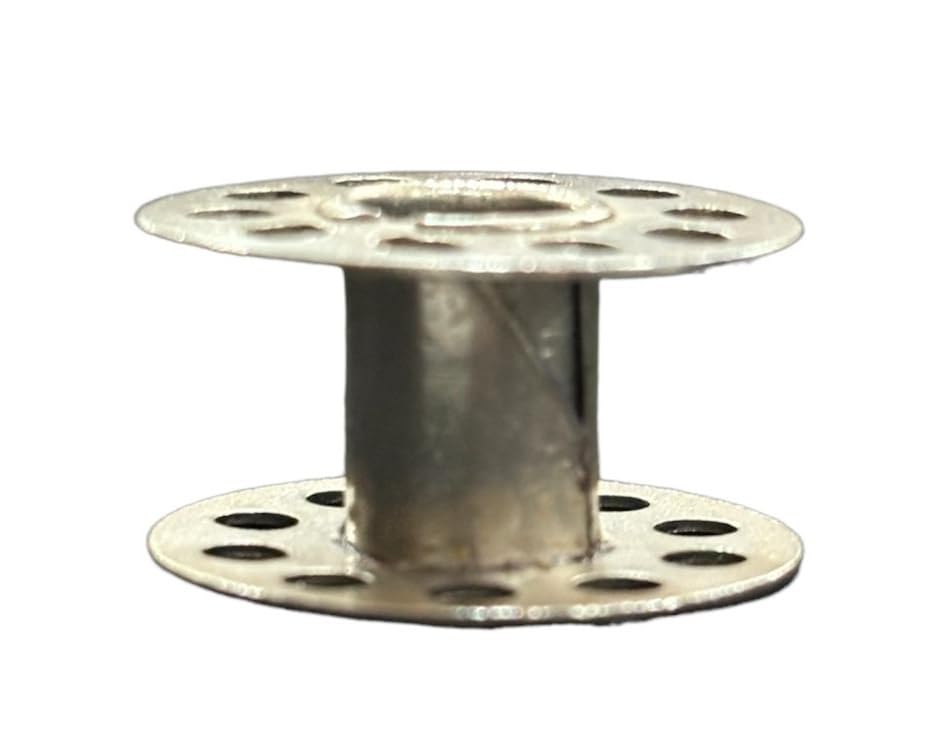 Zenith Metal Bobbins and Bobbin case Outer Compatible with All Domestic SV Sewing Machines houshold Half Shuttle Steel Finish