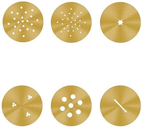 Whizzo Pure Brass 450gm Sev Sancha Machine with Free 6 Different Jali for Making Different Types of Sevaiya, Sev, Gathiya Murukku, Chakli, Bhujia Etc