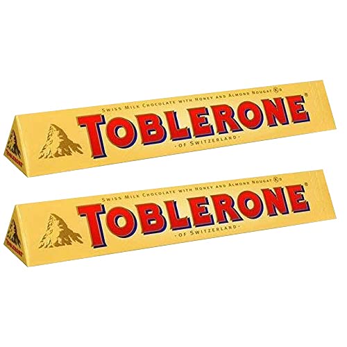 Toblerone Of Switzerland Milk Chocolate With Honey And Almond Nougat - 2 Pack Pouch, 2 X 100 Gram