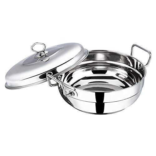 Vinod 6 Pc Stainless Deluxe Multi Kadai Set: 2 Idli Plates,2 Dhokla Plates,1 Patra Plate & 1 Mini Idli Plate- 2Yr Warranty,Silver (Induction Friendly)