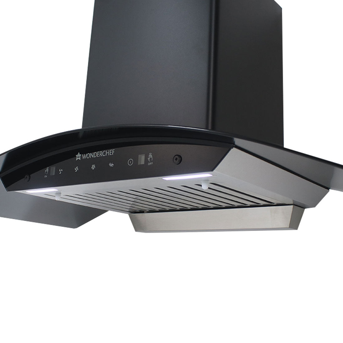 Ultima 90cm 1200 m3/hr Auto Clean Curved Glass Chimney | Baffle Filter | 1200M3/Hr powerful suction | Touch + 3 speed Motion Sensor control | Low Noise | 7 Year Warranty on Motor | 1 Year Comprehensive Warranty on Product | Black