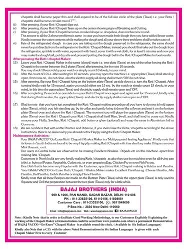 BAJAJ VACCO Go-Ezzee Chapati/Roti/Khakhra Maker C-02 Wattage 900, Stainless Steel, Black, 900w