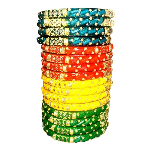 SMSets Set of 20 Latest Traditional Design Stone Bangle for Women