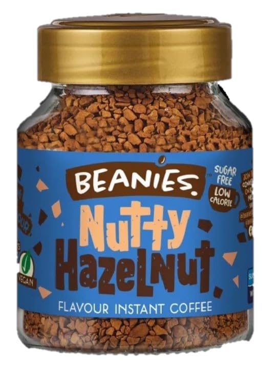 Beanies|Instant Flavoured Coffee |Nutty Hazelnut|Low Calorie, Sugar Free|50 g|Pack of 1