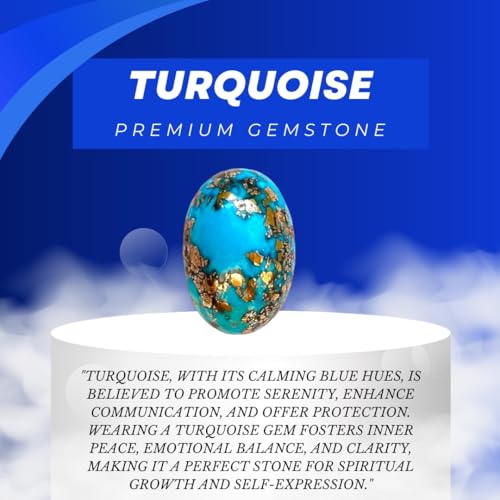 Authentic Turquoise (Firoza) Gemstone – Original Feroza for Astrological and Healing Benefits - 30 to 35 Carats