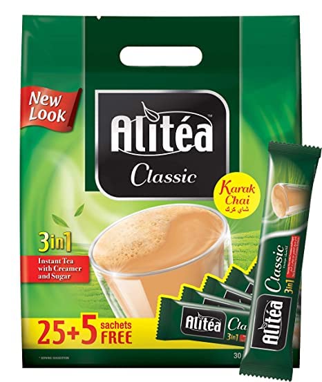 Alitea Classic 3in1 with Creamer and Sugar 25+5 Sachets (Imported), 600g