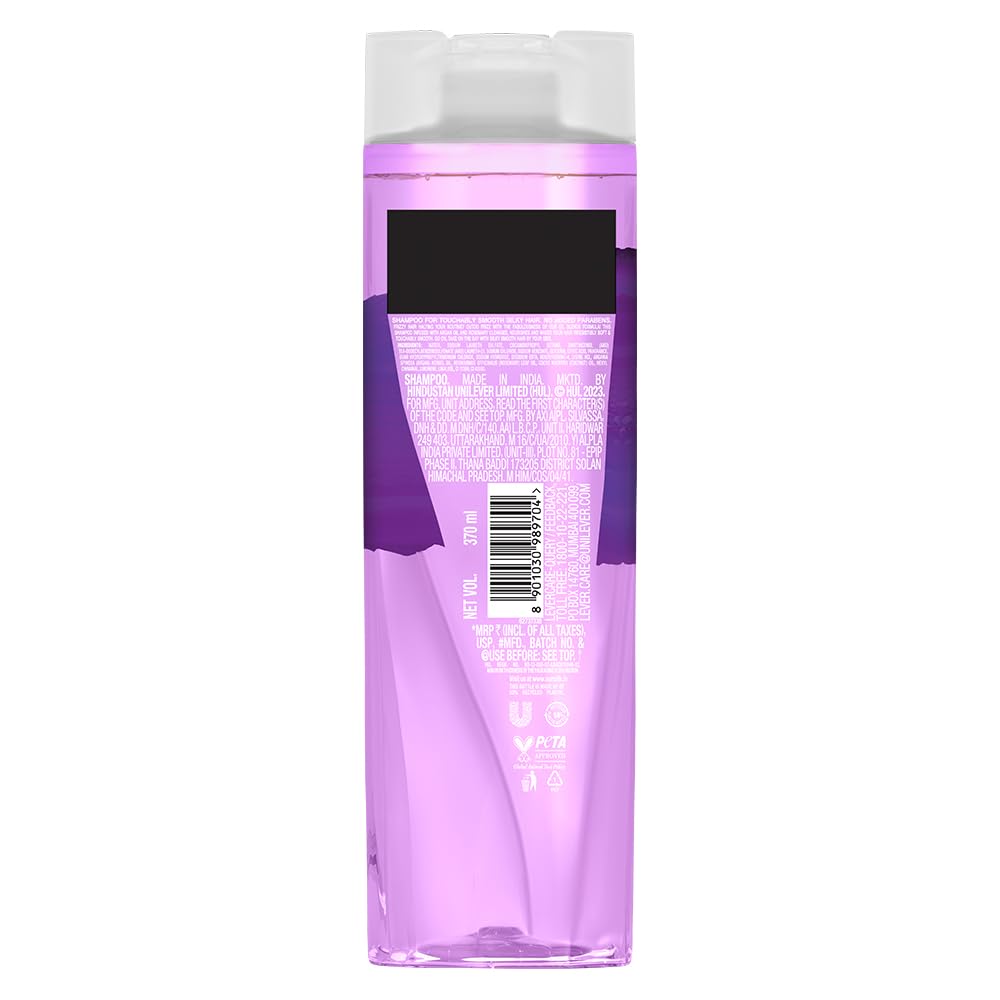 Sunsilk Argan Oil & Rosemary Frizz Smooth Oil Blends Shampoo | for Frizzy Hair | with No Added Parabens | 370 ML