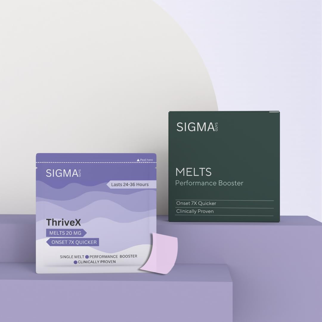 SIGMA GUYS ThriveX Ultra Vitality Melts Helps Increase Performance & Strength | For Men | Lasts upto 36 Hours | Pack of 8