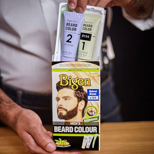 Bigen Men's Beard Color, 40g - Brownish Black B102 (Pack of 1)