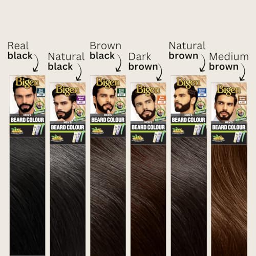 Bigen Men's Beard Color Medium Brown 20gm+20gm -105, 102 g