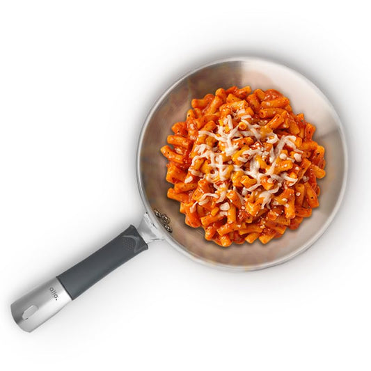 Allo Stainless Steel Triply Fry Pan/Skillet for Curry/Stir-Fry/Deep-Fry/DryVeg/Sauté/Cooking Induction Friendly, Naturally Non-Stick with Handle Steel Pan | 10 Years Warranty, 24cm, 2 litres