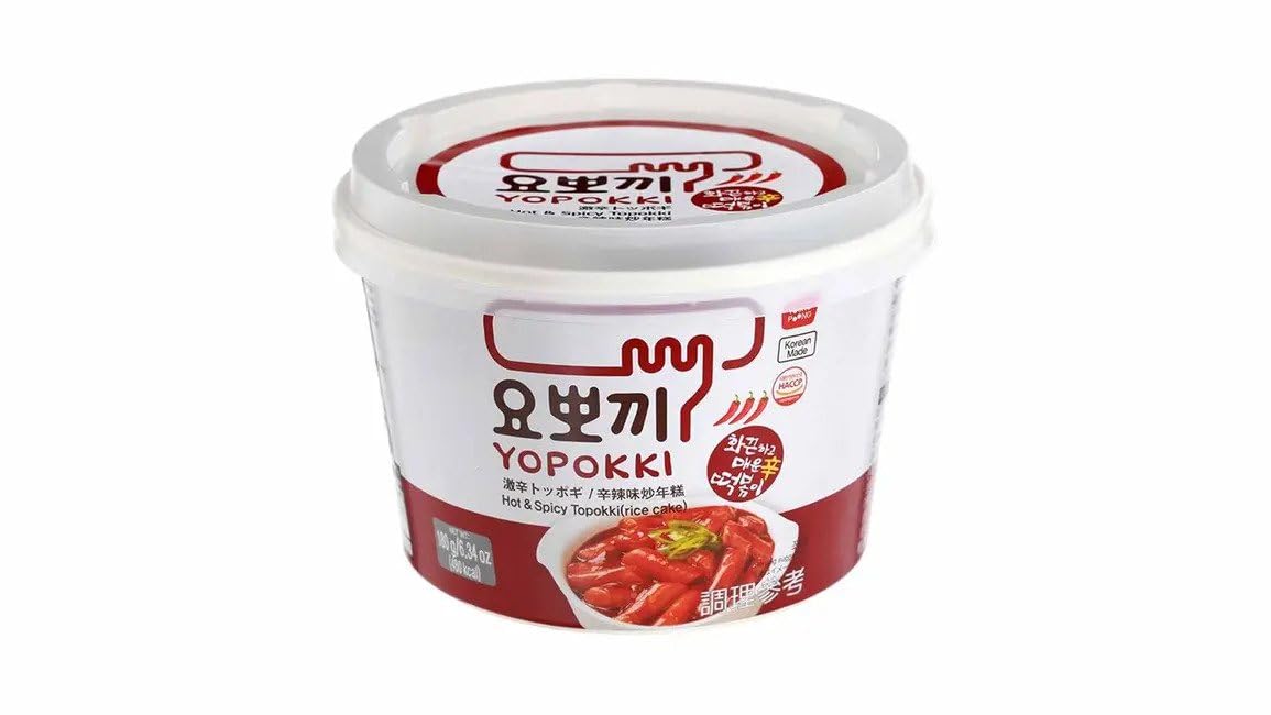 Yopokki Hot & Spicy Topokki Rice Cake Noodles - 180g