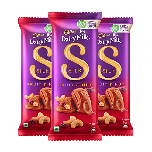Cadbury Dairy Milk Silk Fruit and Nut Chocolate Bar, 137 g (Pack of 3)