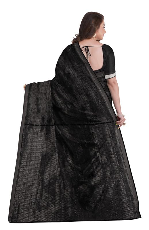 biswa bangla - where the world meets Handwoven Zari Silk Saree with Tassel with Unstiched Blouse Piece |Suitable For Wedding,Party and Festivals Ideal gift for women(5.5 Metres Saree_Black
