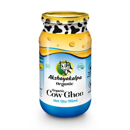 Akshayakalpa Organic Cow Ghee -195 ml – Pure organic ghee, traditionally-churned, chemical-free, granular ghee, nutritious by nature
