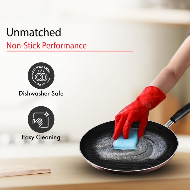 Tefal Day by Day Non-Stick Tawa/Thermo-Spot Technology/PFOA Free, Titanium Non-Stick Coating / 28 cm/Superior Induction Base/Suitable for All Hob Type/Black / 2 Years of Warranty