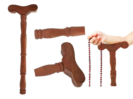 BITONA® Wooden Danda, teki T Shaped Yoga Danda, Mala jaap Hand Stand, Meditation Stick, Wooden Staff, Traditional, Indian Stick Used by Rishi Yogi(1 Stick only)