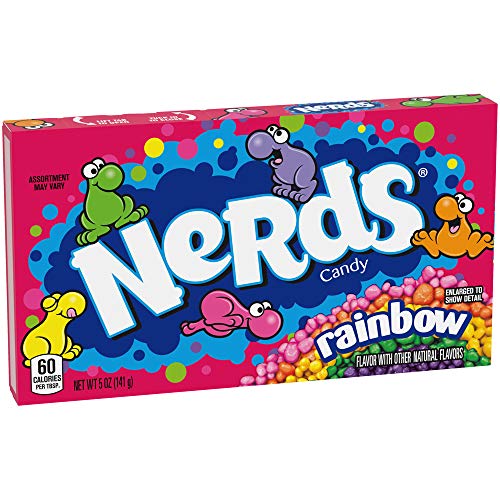 8x Nerds Wonka Rainbow Nerds Candy, 141g each, Mixed Fruit - Pack of 8