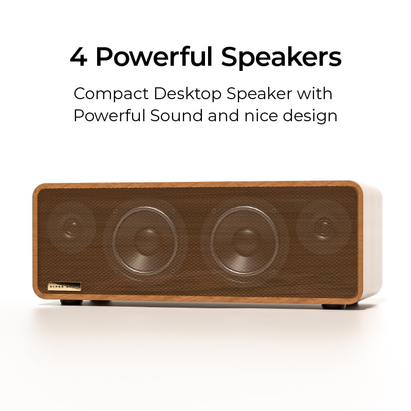 ALPSS AUDIO MRC11-PRO 80watts RMS Retro Wireless Bluetooth Speaker with ESIS New Digital Equalizer Settings,Powerful Speaker with DSP-Digital Sound Processor Loud Sound, Sleek Remote Control.