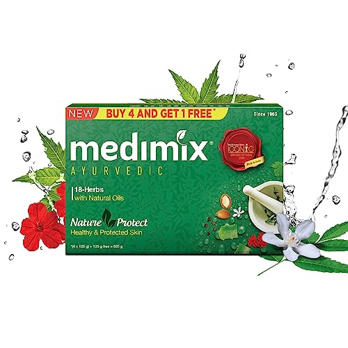 5x Medimix Ayurvedic Classic 18 Herbs Bathing Soap 125g - Pack of 5