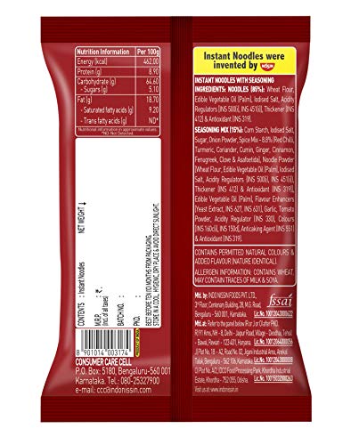 Top Ramen Instant Noodles, Curry, 70 g (Pack of 10)