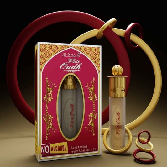 Al-Nuaim |White Oudh |Alcohol Free |Attar Roll On |Luxury Scent with Long Lasting Fragrance For Men & Women |6ml