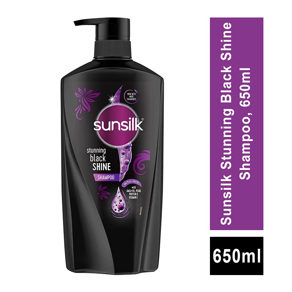 Sunsilk Stunning Black Shine Shampoo, 650 ml