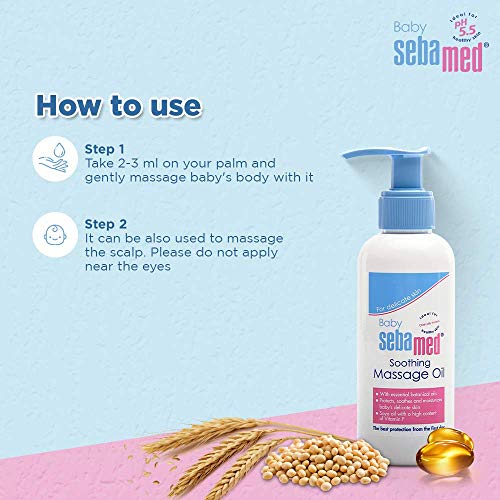 Sebamed Baby Massage Oil 150 ml| With Soya Oil|Non- greasy|Ideal for newborn |