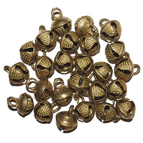 UAPAN Brass Ghungroo Ankle Bells loose beads (100 Nos)