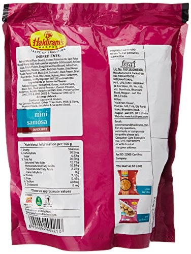 5x Haldiram's Nagpur Mini Samosa, 200g each - Pack of 5