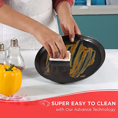 Vinod Hard Andised Non Stick Microwave Safe Tawa - 25cm | 3.25mm Thickness | Round Baking Plate Pan Tawa | 2 Year Warranty