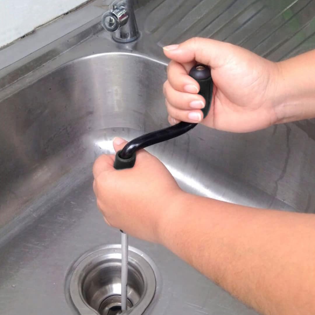 B.K.Jagan and Co Metal Sink & Drain Cleaner Spring Wire Waste Pipe Sink Cleaner Snake Unblocker Hair Drain Cleaner 5 Mtr. Length