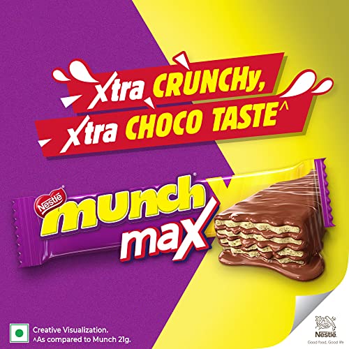 24x Nestle Munch Max Chocolate Coated Crunchy Wafer (24 Units, 42g each) Box