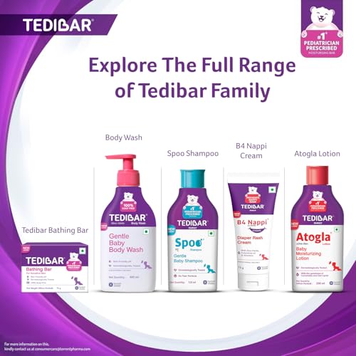 Tedibar - Body wash for Babies| 100% soap & Alkali free | Skin-friendly pH 5.5| Recommended by pediatricians | Prevents Dryness & Rashes | Suitable for Newborn Baby| 250ml
