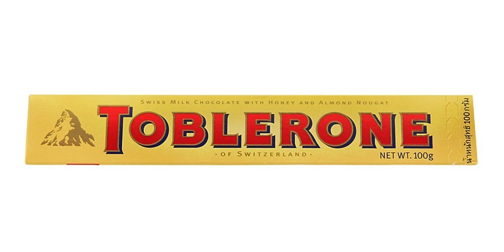 Toblerone Of Switzerland Milk Chocolate With Honey And Almond Nougat - 2 Pack Pouch, 2 X 100 Gram
