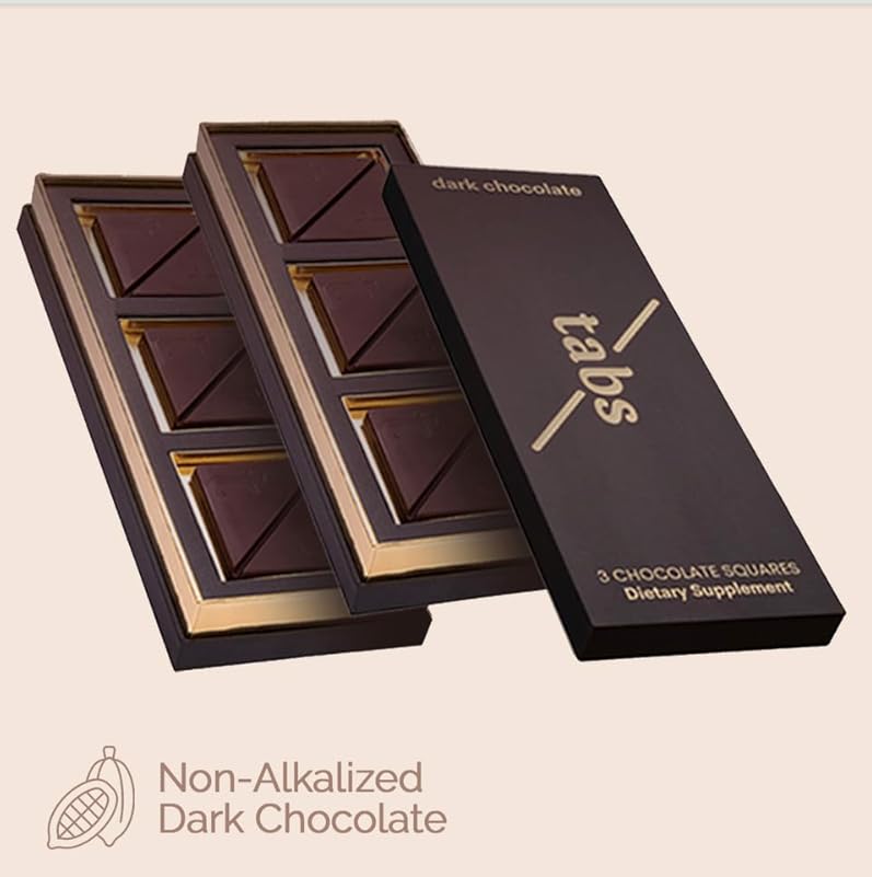 Tabs Dark Chocolate for Men & Women I Uplifting Mood I Vitality More Desire & Enjoyment Best Gift Set for Men's & Women's (TABS.01-DARK CHOCOLATE) | Pack of 1
