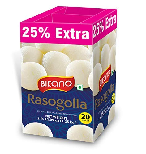 Bikano Rasogolla, 1kg (with 25% Extra)