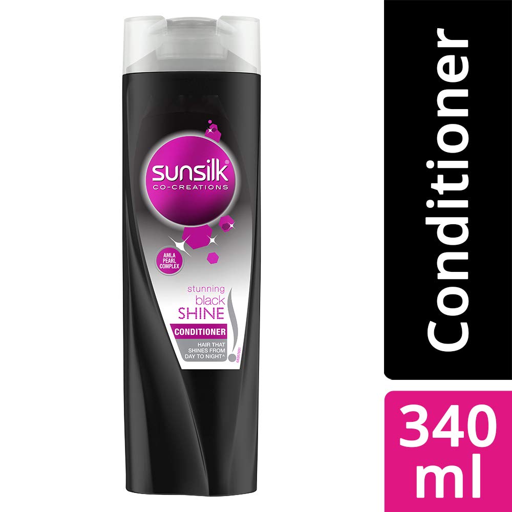 Sunsilk Black Shine Amla Conditioner For All Hair, 340 Ml,1 Count