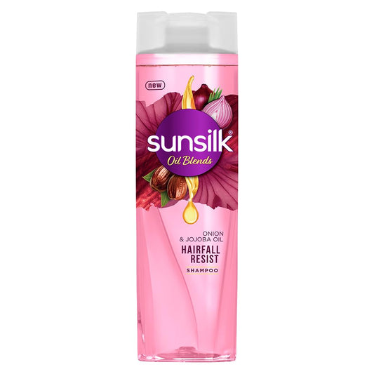 Sunsilk Onion & Jojoba Oil Hairfall Resist Oil Blends Shampoo | with No Added Parabens | (370 ml)