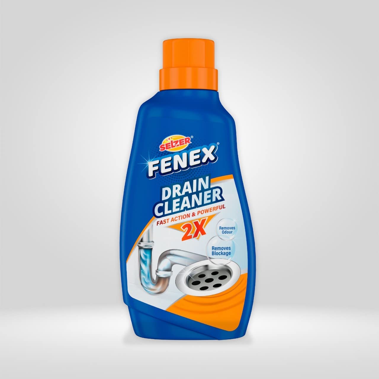 Selzer Fenex Drain Cleaner With Fast Action & Powerful Formula for Washbasin, Sinks And Pipes - 500 gm (Pack of 1)