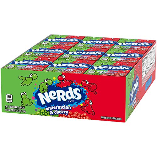 36x Wonka Nerds Watermelon and Wild Cherry 1.65-Ounce Packets (Pack of 36)