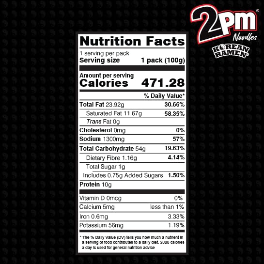 2PM - Korean Ramen Noodles - Including Dehydrated Vegetables & Seaweed - Instant 2X Spicy- Pack of 1,500 Gm