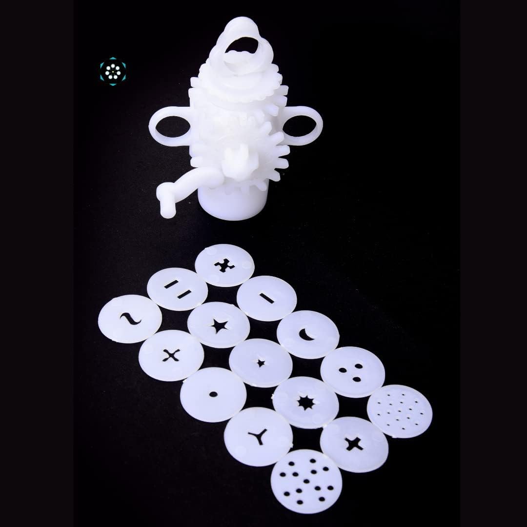 SKC Enterprise Murukulu Maker Press with 15 Different Types of Jalies Murukku Maker Namkeen Maker/Chakli, Noodles, Idiyapam, Cake Icing, and Sev