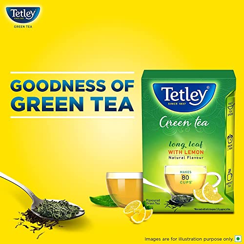 Tetley Green Tea Immune, With Added Vitamin C, Classic Green Tea Flavour 100gram (80 cups), Green, Loose Leaves
